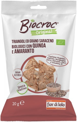 BIOCROC TRIANGOLI DI GRANO SARACENO QUINOA AMARANTO 20G