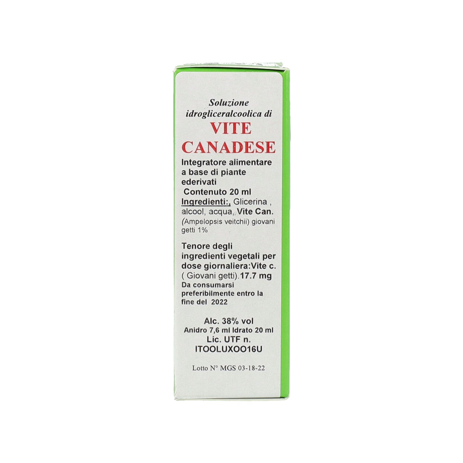 MGS22 VITE CANAD MG SPG - 20ML