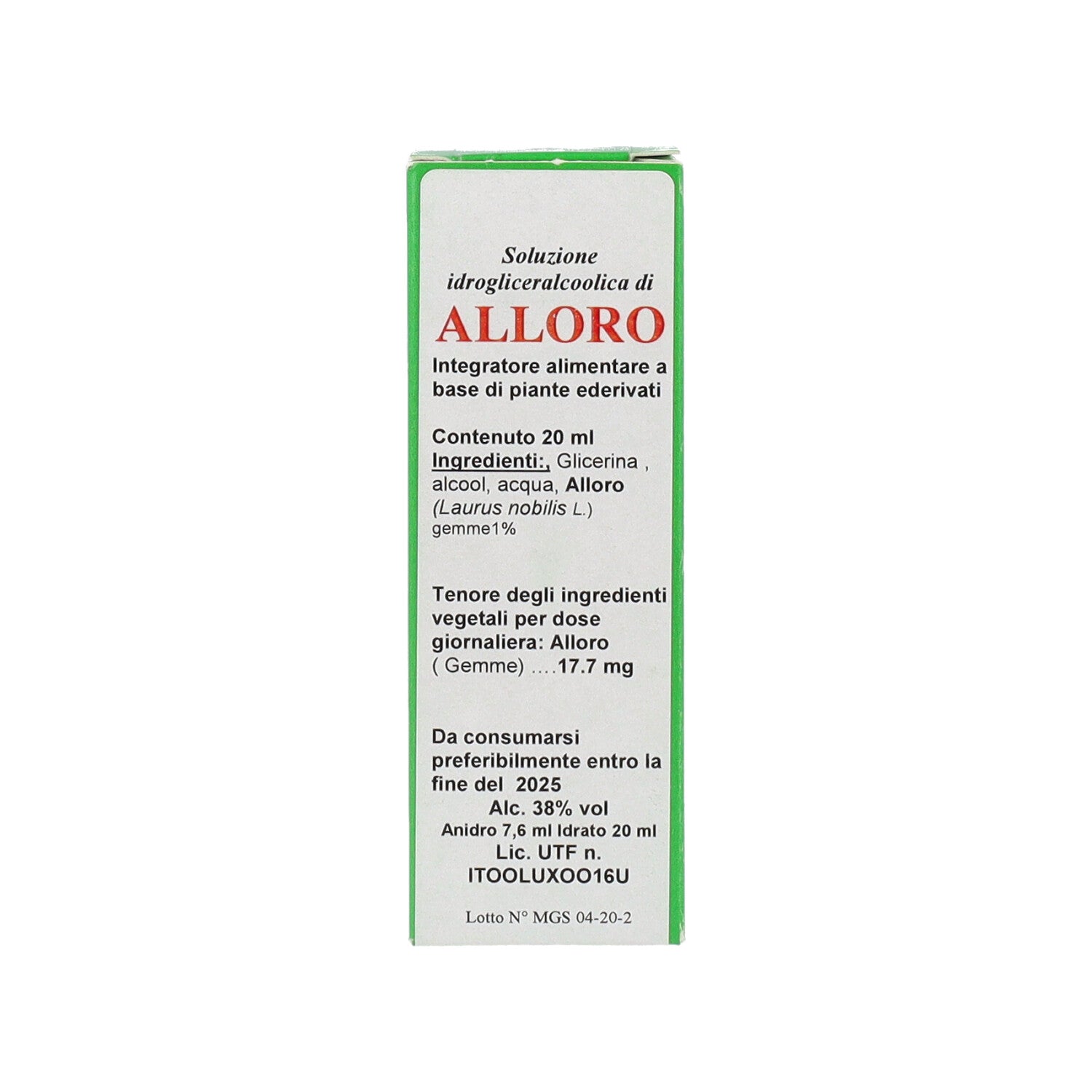 MGS2 ALLORO MG SPG - 20ML