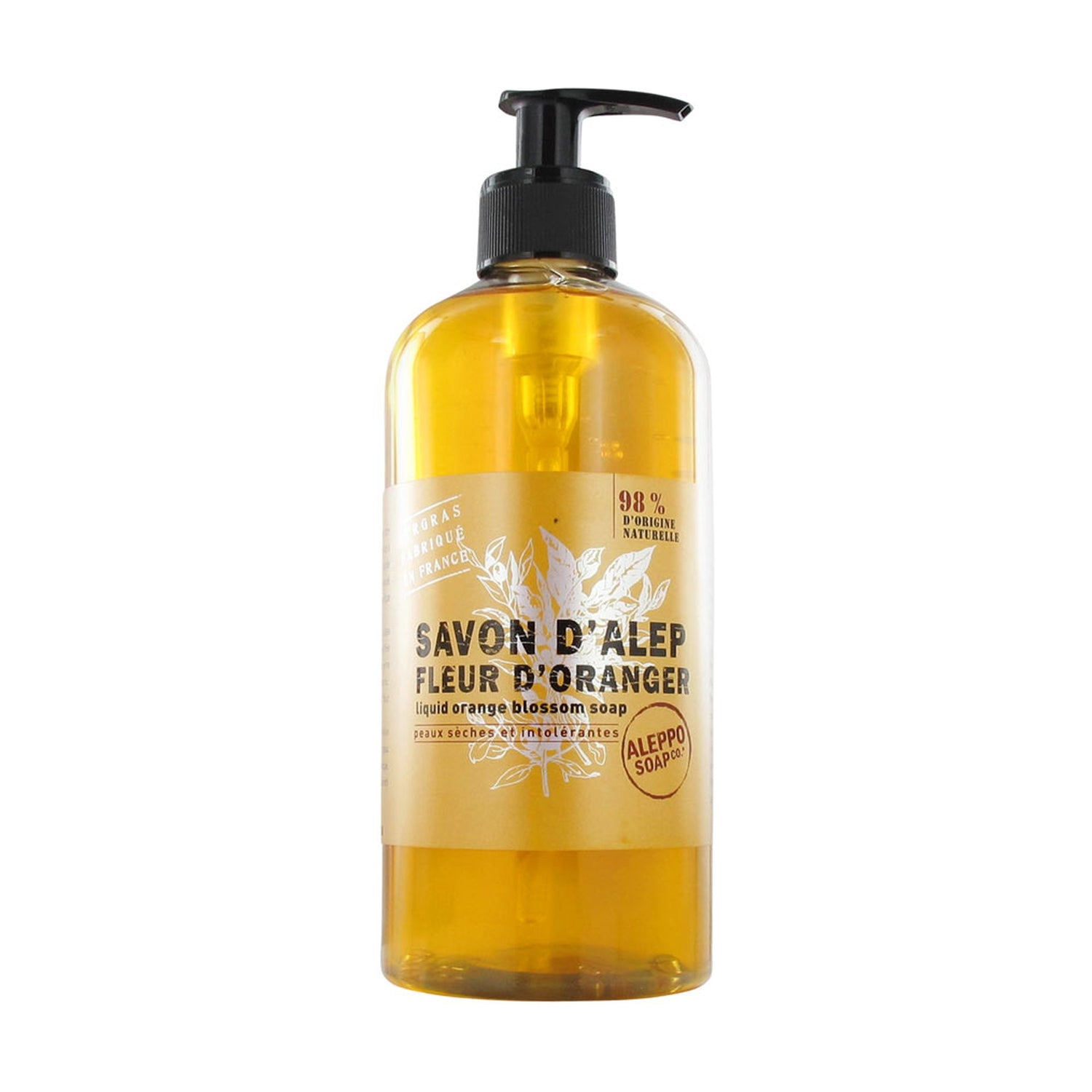 SAPONE ALEPPO LIQUIDO FIORI D'ARANCIO 500ML