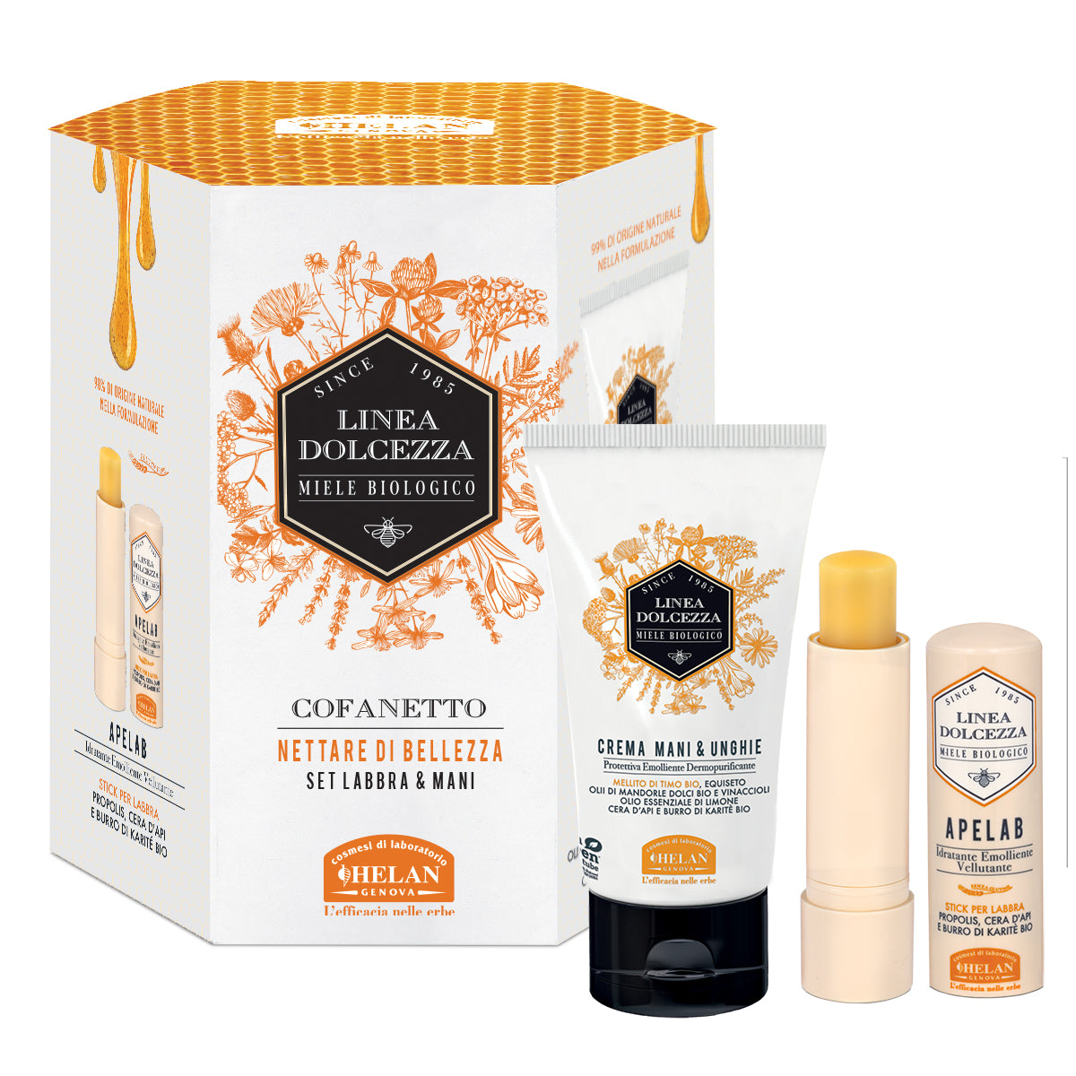 COFANETTO NETTARE DI BELLEZZA 1 APELAB STICK LABBRA + 1 CREMA MANI 75 ML