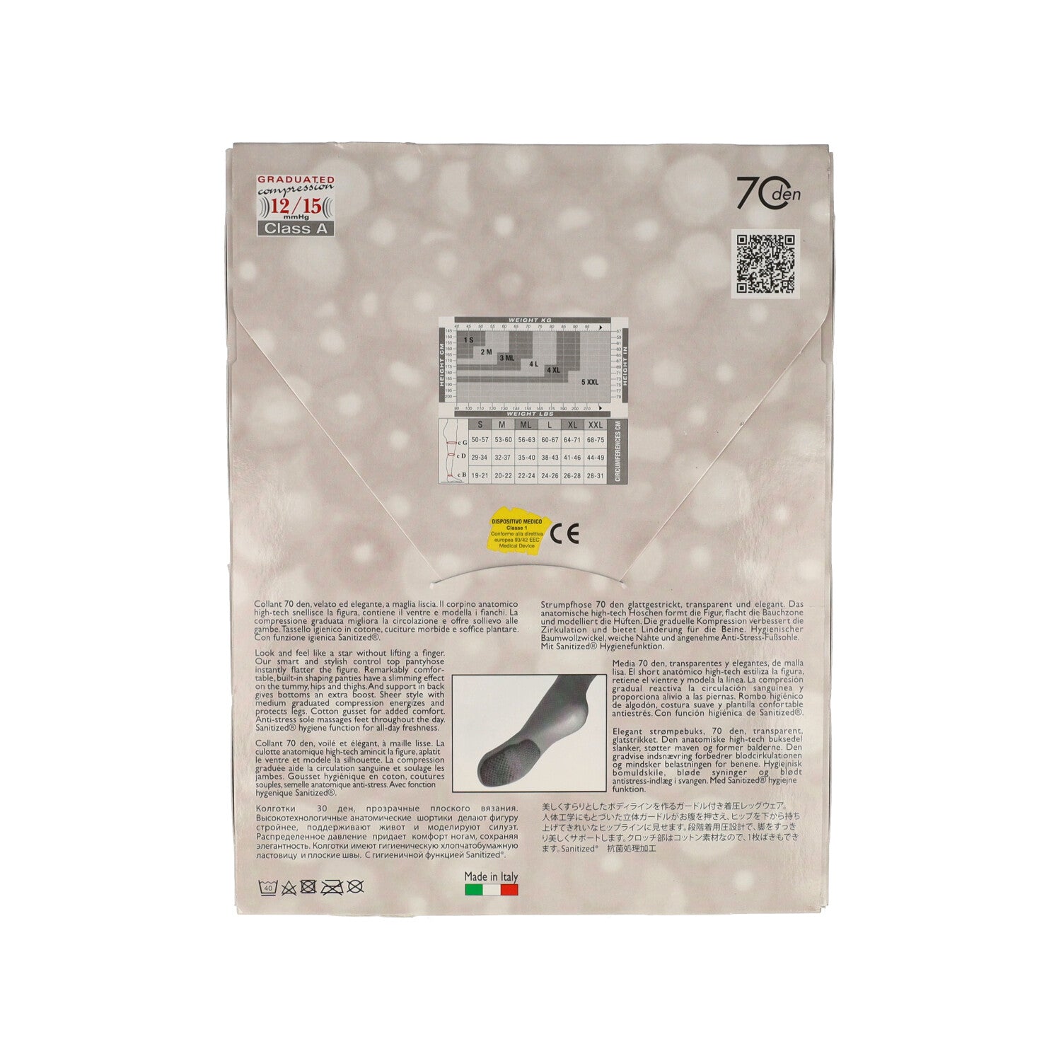 WONDER MODEL 70 SHEER ML NERO