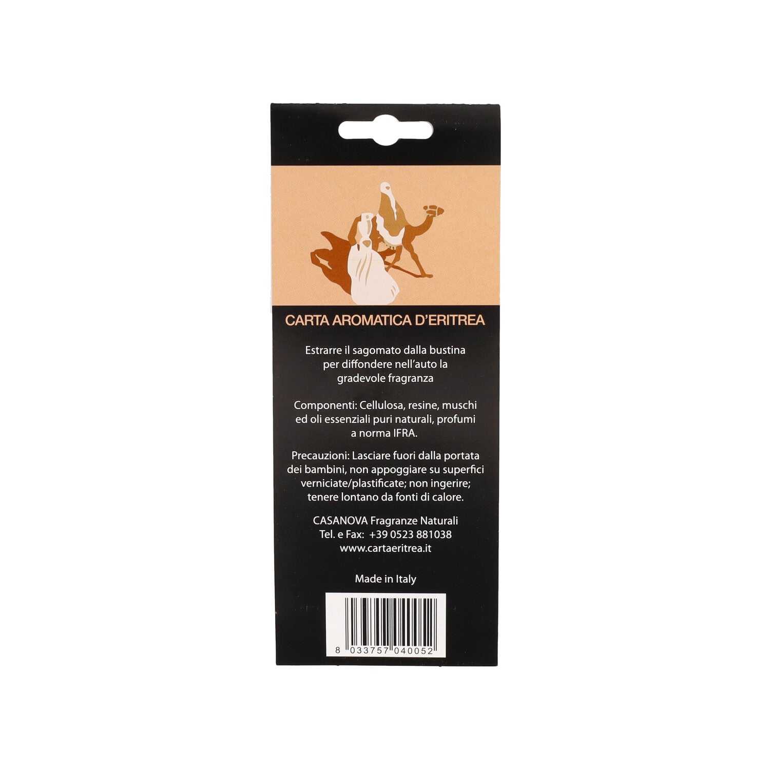 CARTA AROMATICA D'ERITREA PER AUTO CASANOVA FARM