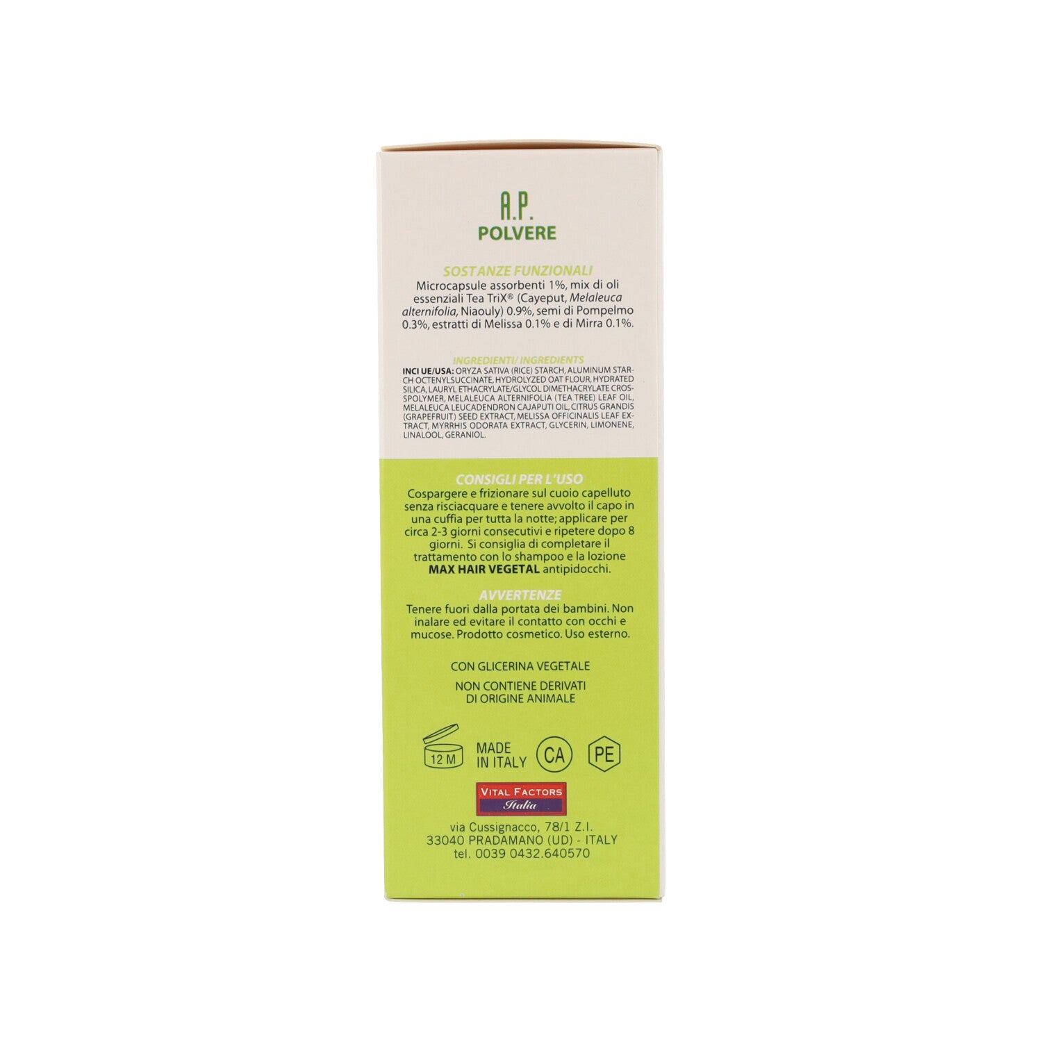MAX HAIR VEG POLVERE A/PIDOC - 100ML