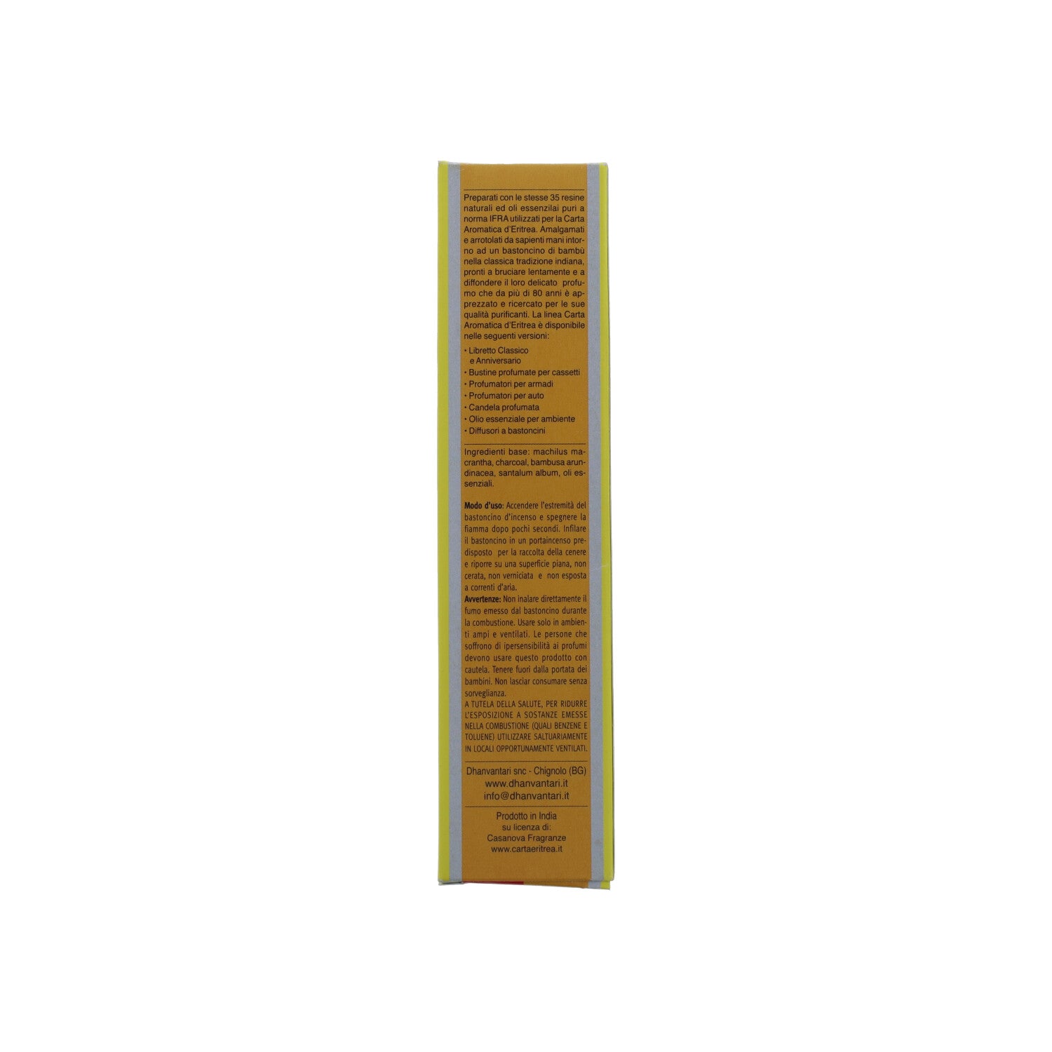 CARTA AROMATICA D'ERITREA INCENSO 16 BST
