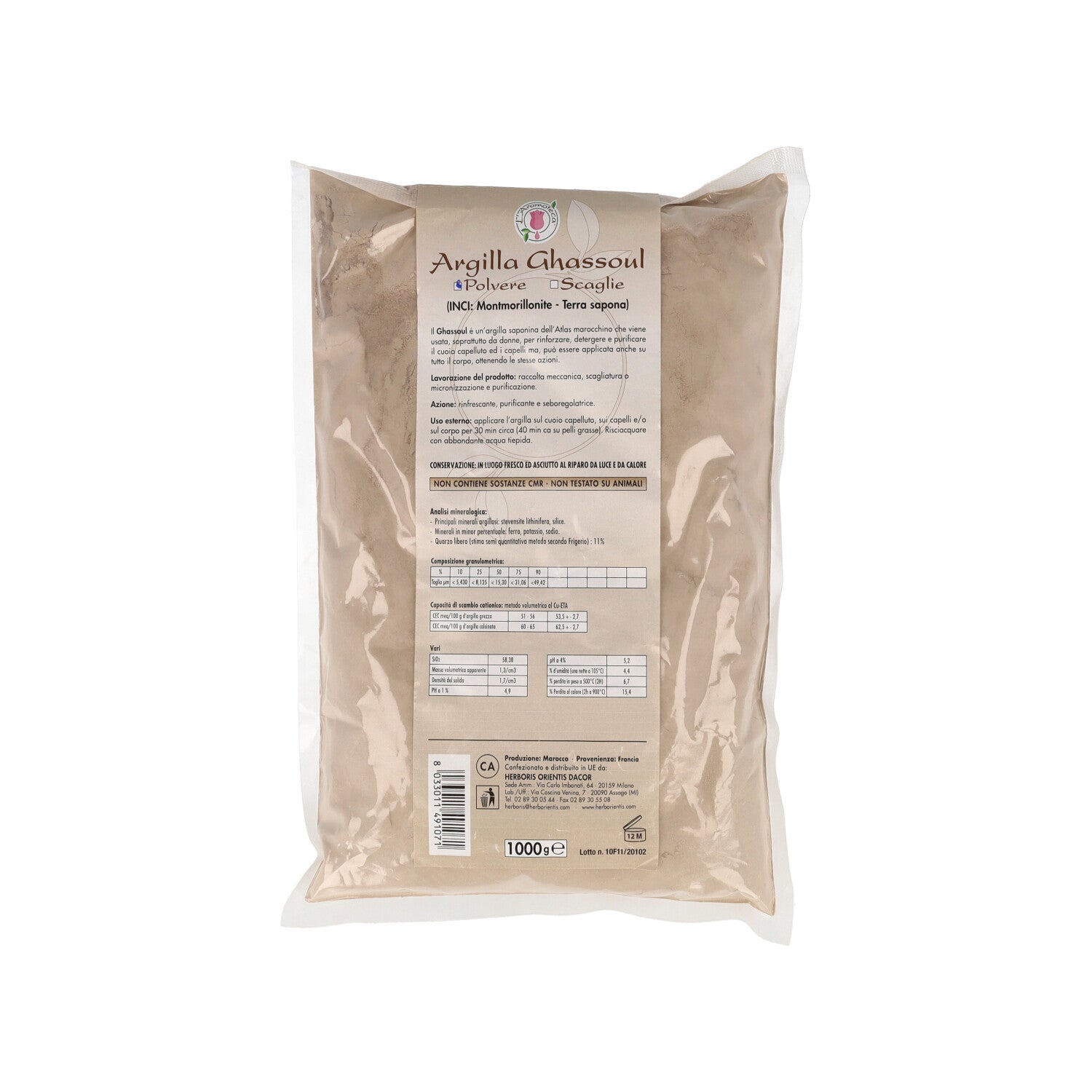 POLVERE ARGILLA GHASSOUL 1KG