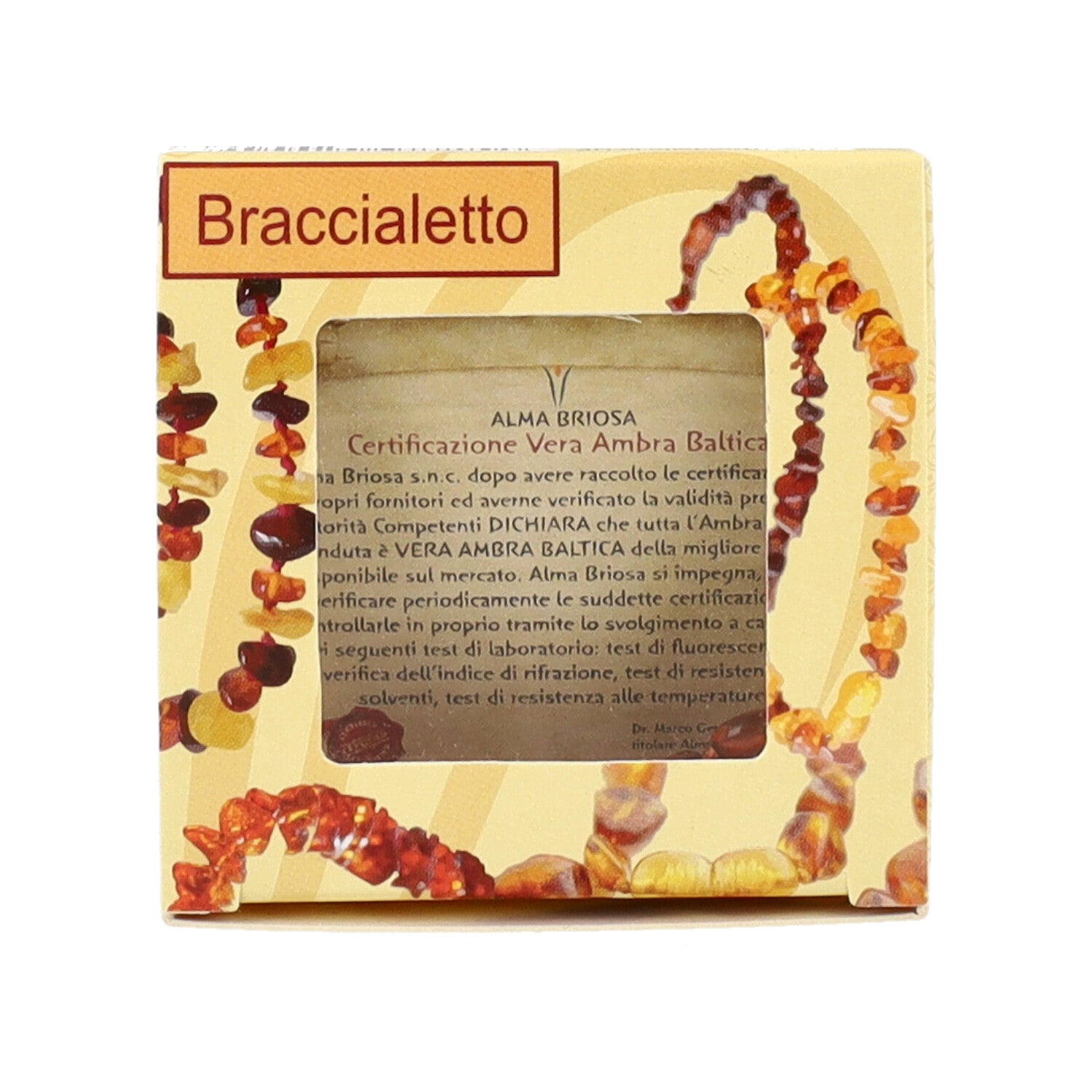 ALMABABY AMBRA BRACCIALE COGNAC