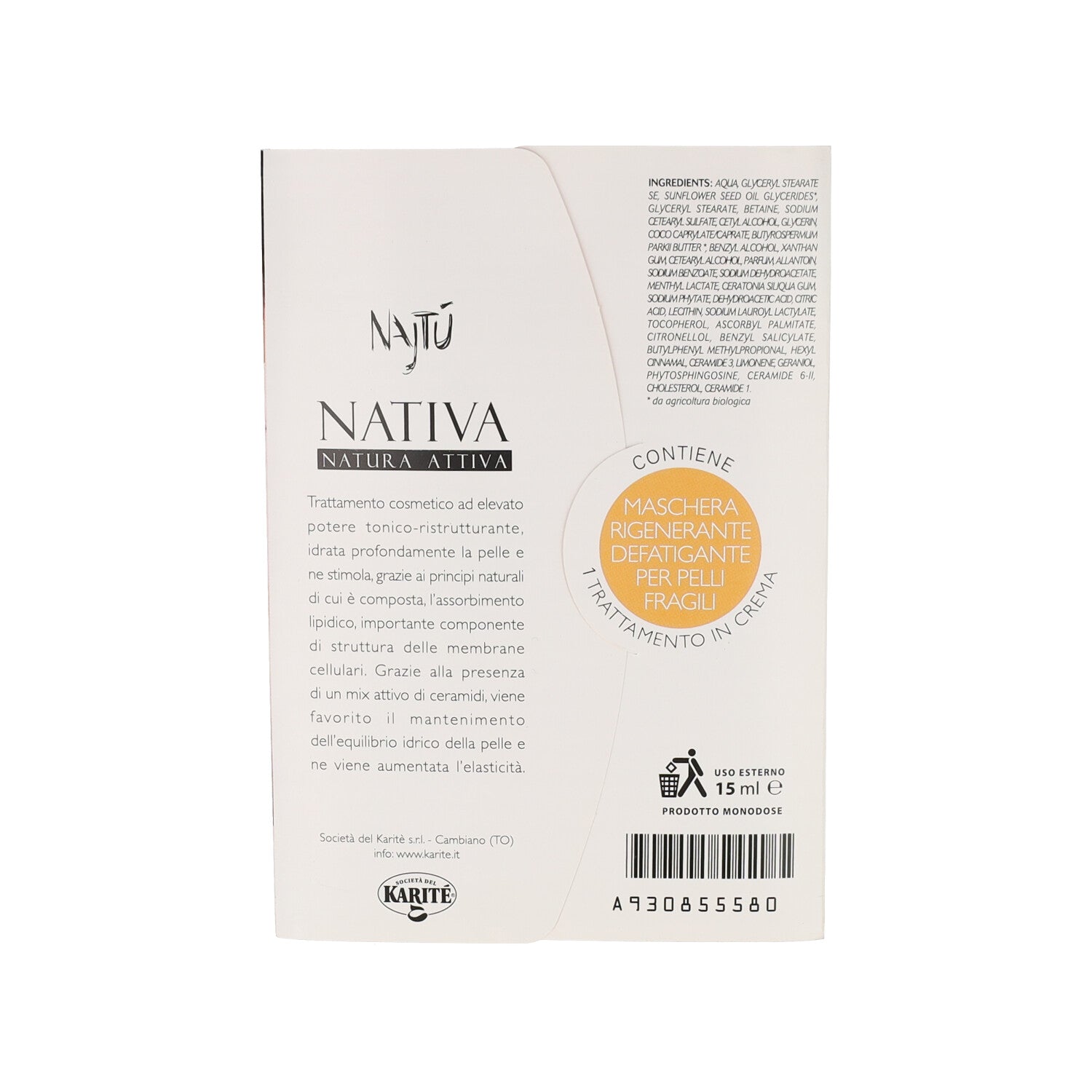NAJTU NATIVA MASCHERA RIGENERANTE 15 ML