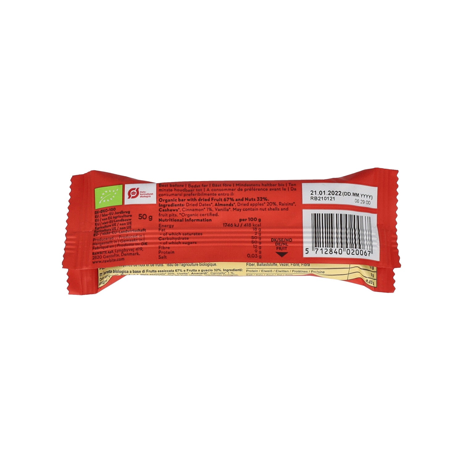 RAW-BITE MELA E CANNELLA - 50G