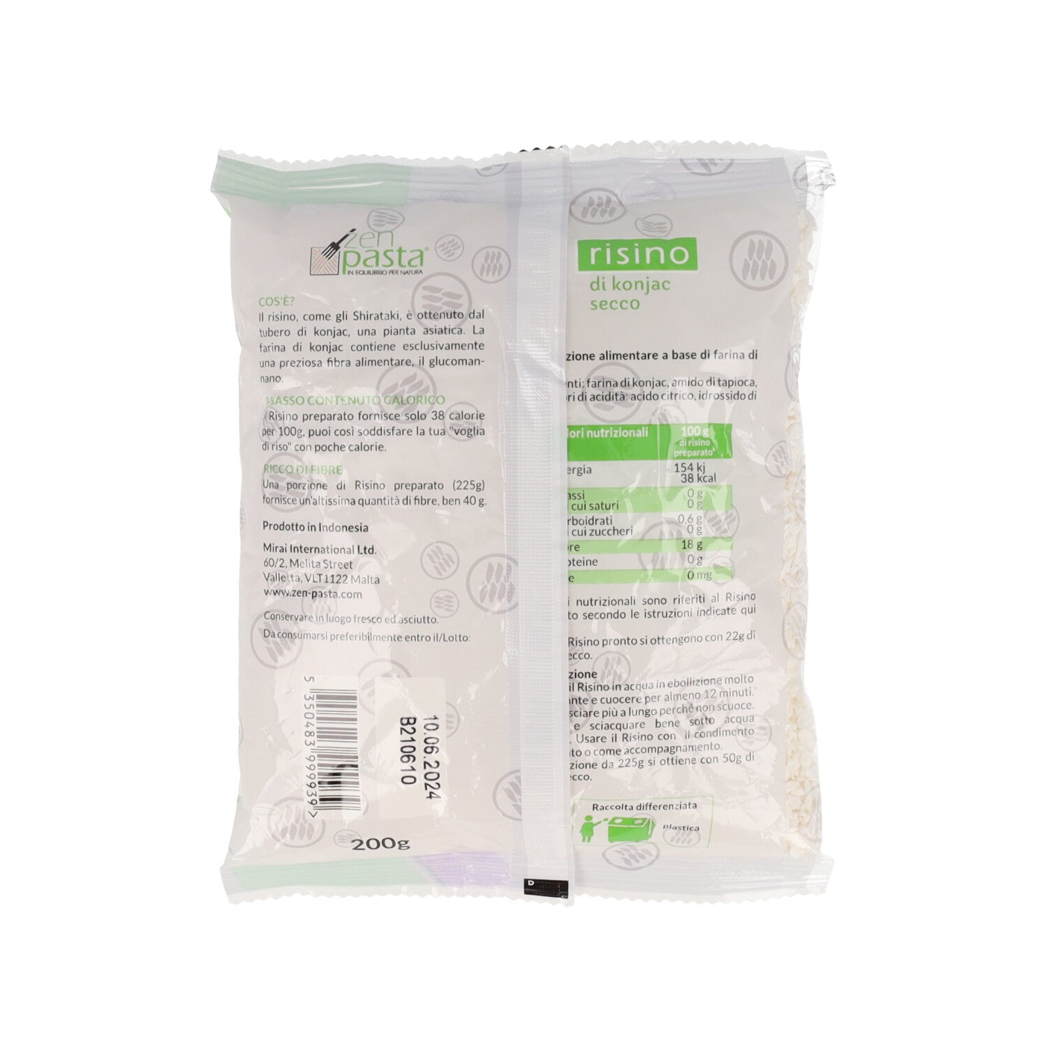 SHIRATAKI ESSICATO RISINO - ZENPASTA