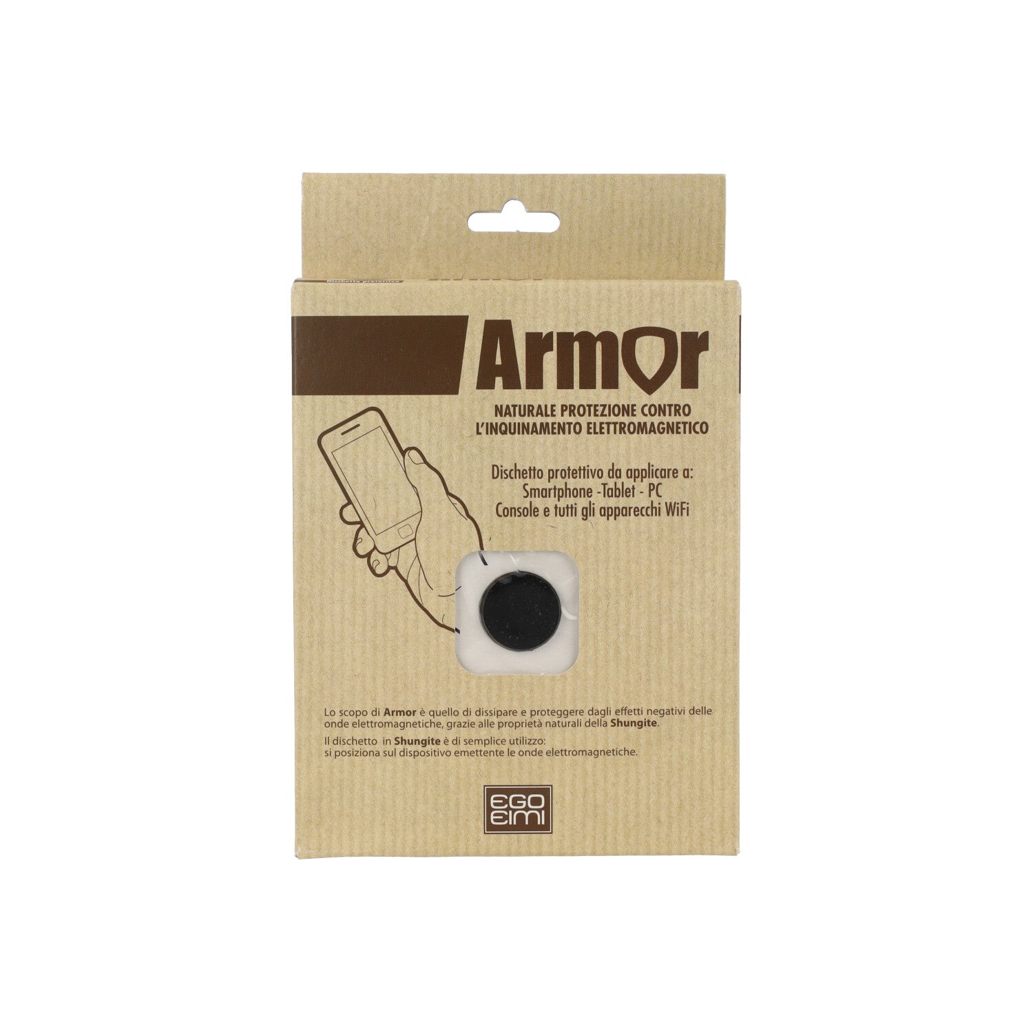 SHUNGITE ARMOR DISCHETTO PROTETTIVO CONTRO ONDE ELETTROMAGNETICHE