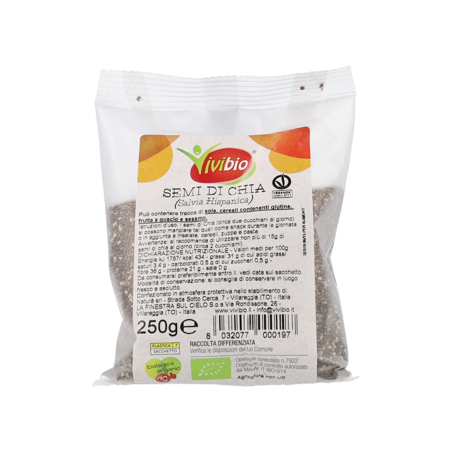 SEMI CHIA 250G VIVIBIO