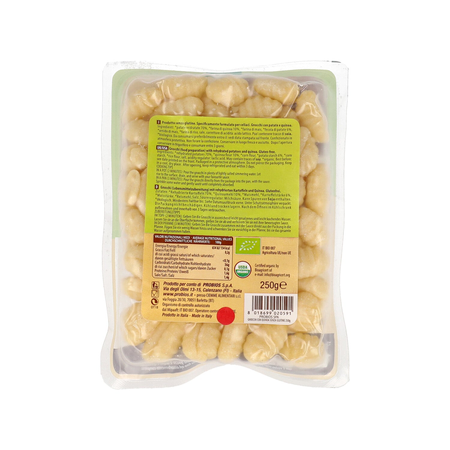 ALTRICEREALI GNOCCHI QUINOA 250G