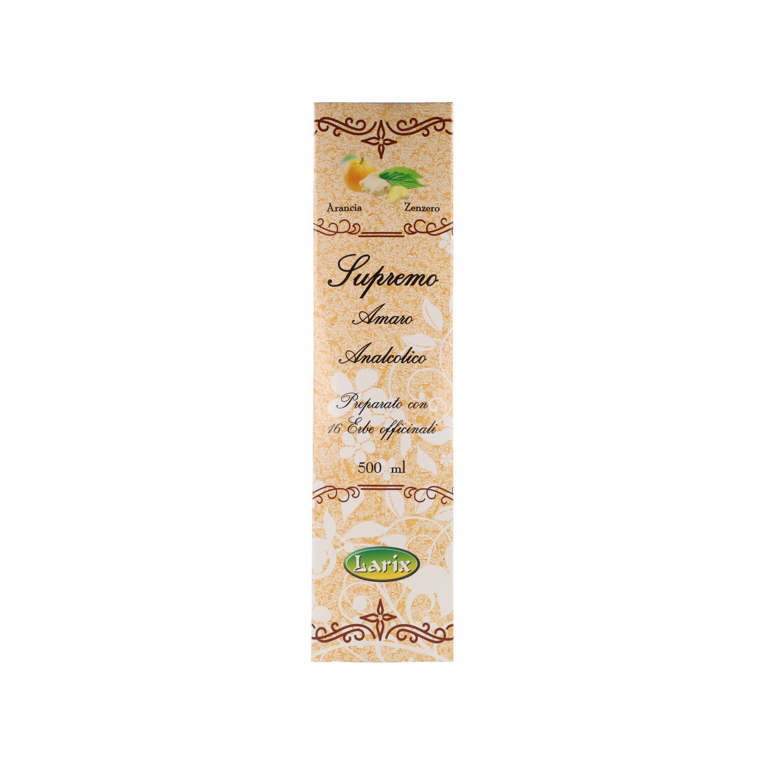 SUPREMO AMARO ARANCIA ZENZERO ANALCOLICO - 500 ML