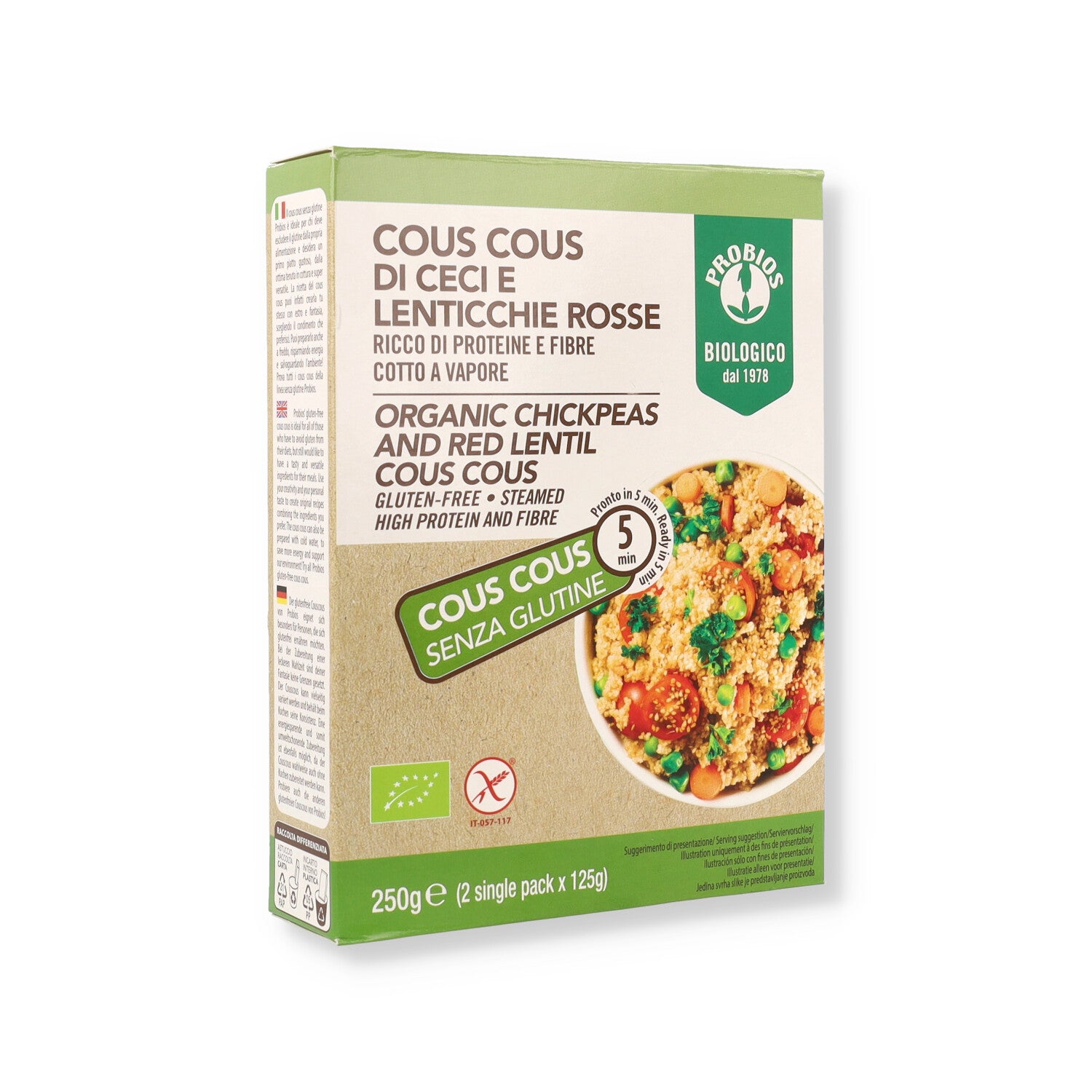 COUS COUS 100% LEGUMI 250G