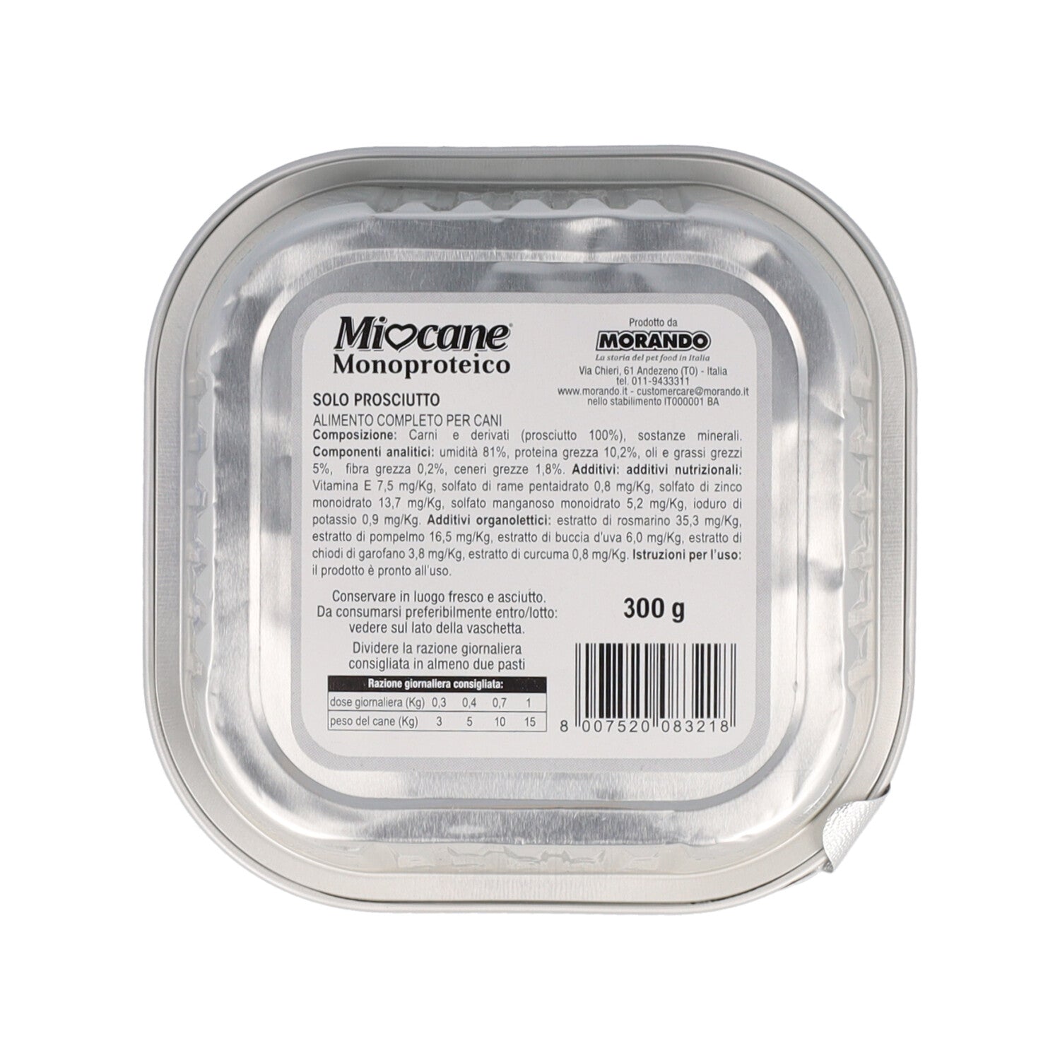 MIOCANE MONOPROTEICO PROSCIUTTO 300G