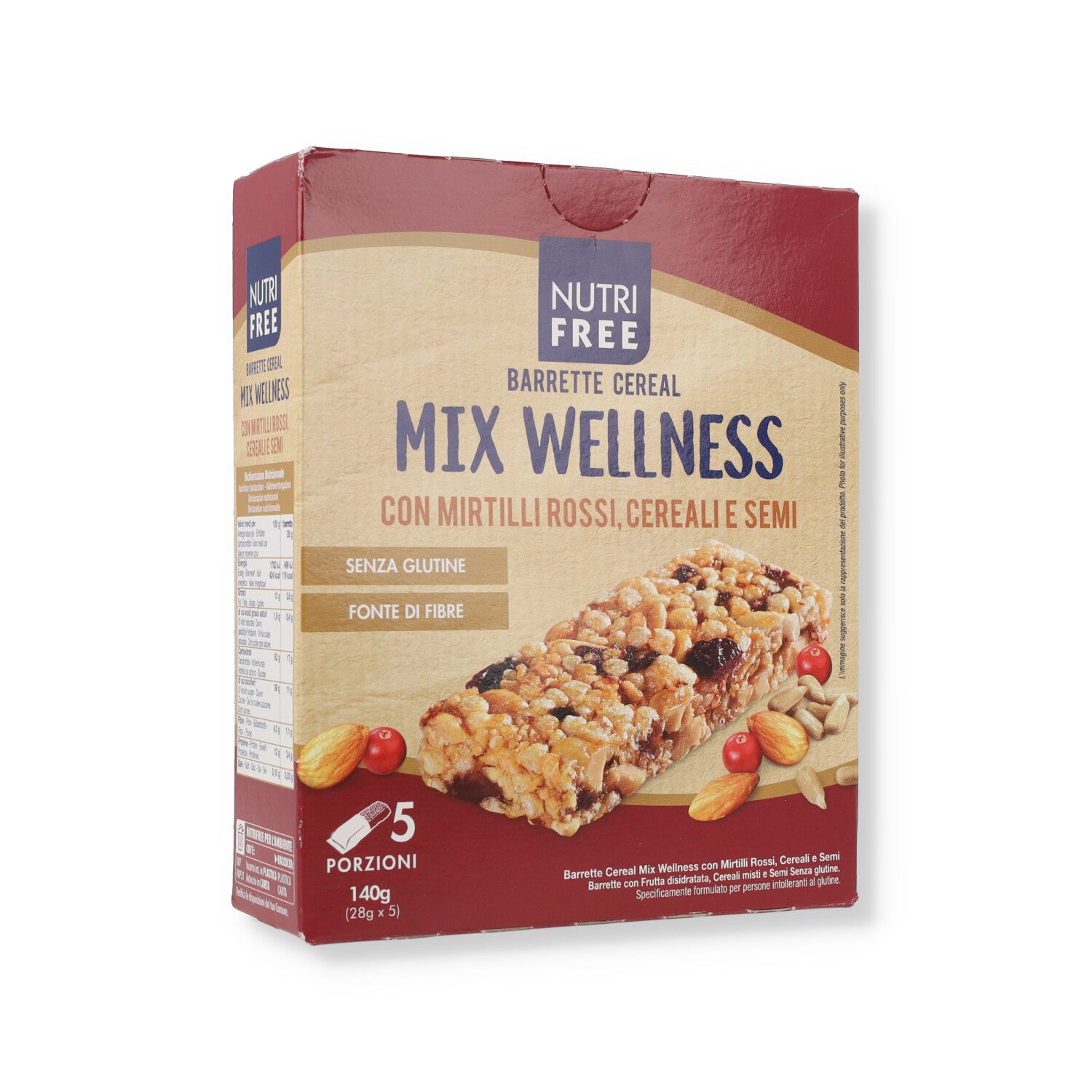 NUTRIFREE BARRETTE CEREAL MIX WELLNESS 28GX5