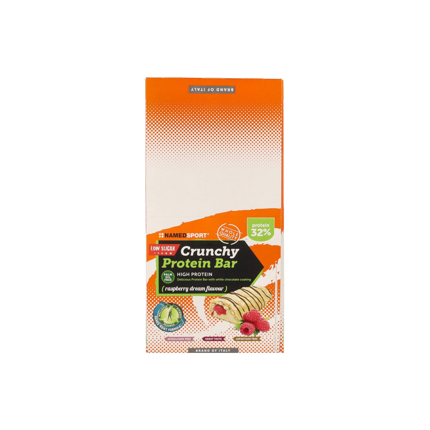CRUNCHY PROTEIN BAR LOW SUGAR RASPBERRY DREAM 40G - 24 PEZZI