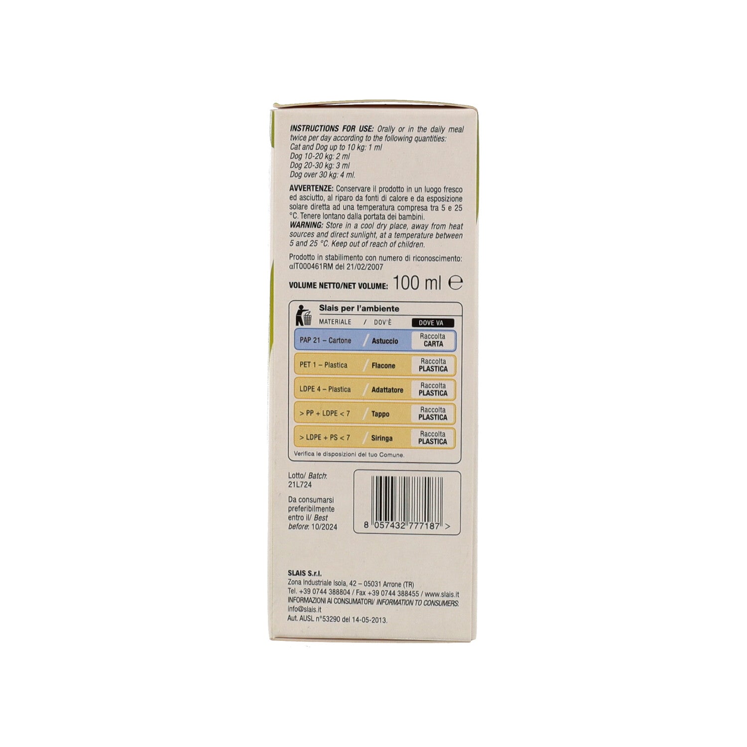 DIFFEREN CANE/GATTO 100ML