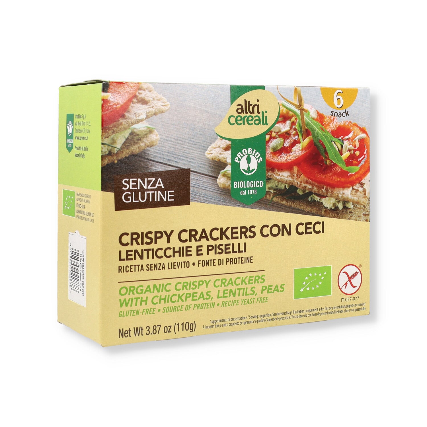CRISPY CRACKERS CECI LENTICCHIE PISELLI 110G