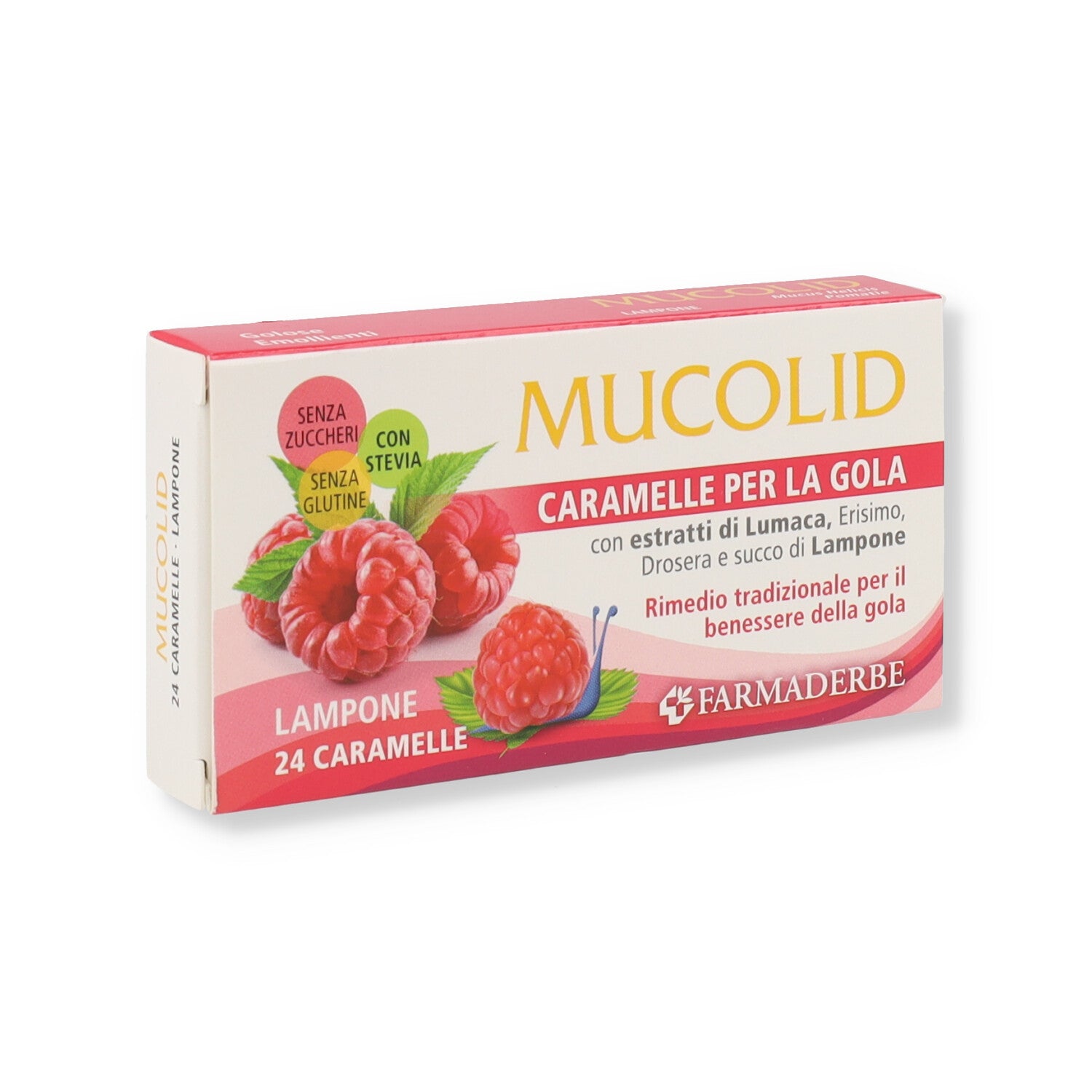 MUCOLID LUMACA&LAMPONE 24 CARAMELLE
