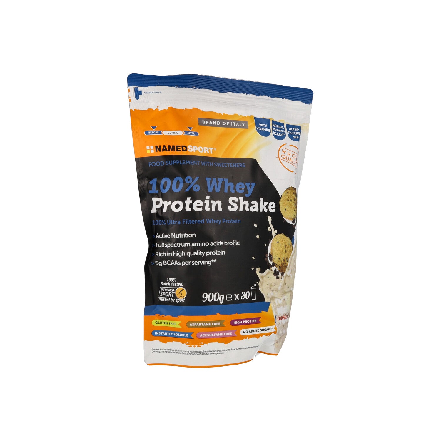 100% WHEY PROTEIN SHAKE COOKIES & CREAM - 900G
