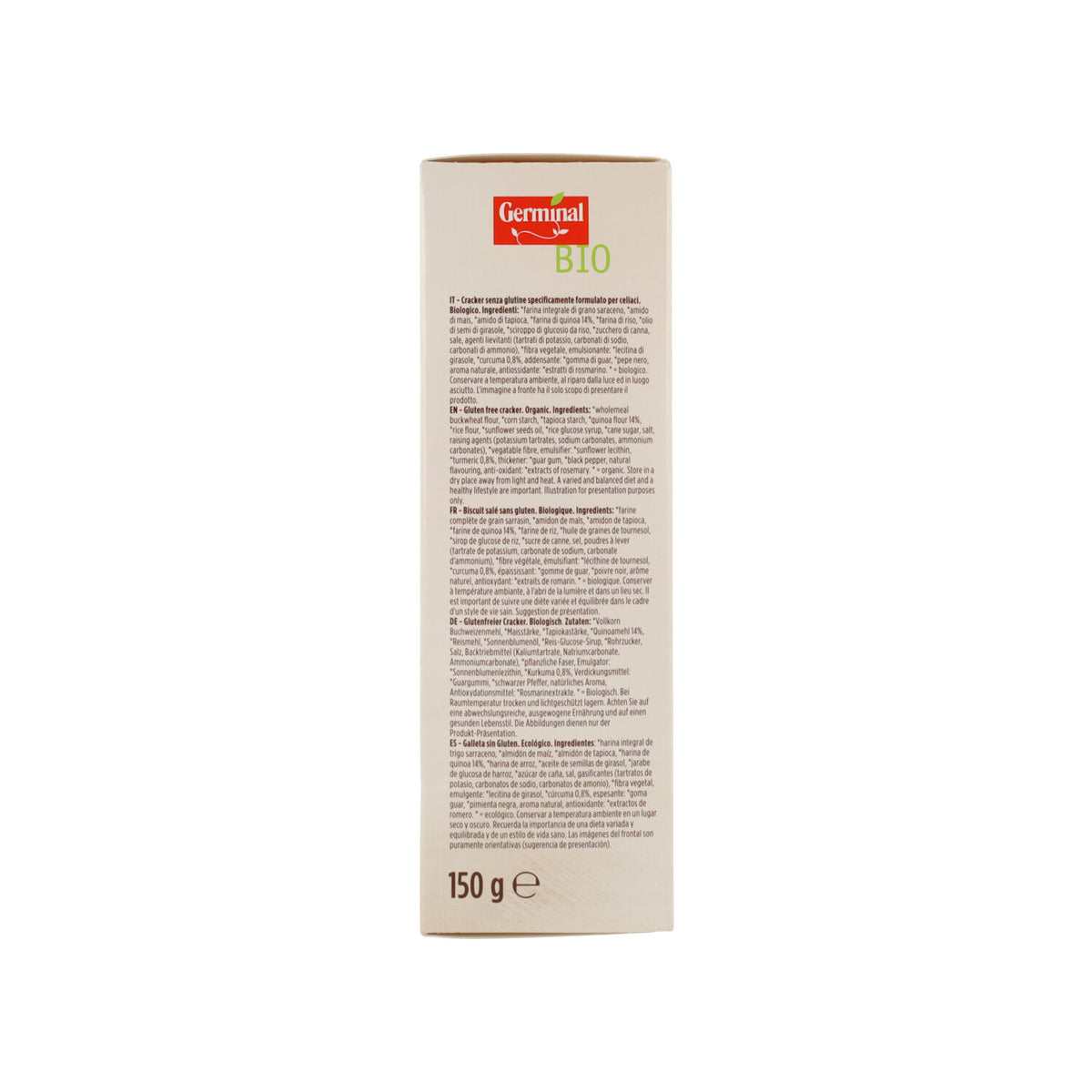 GERMINAL CRACKERS QUINOA CURCUMA SENZA GLUTINE 150G