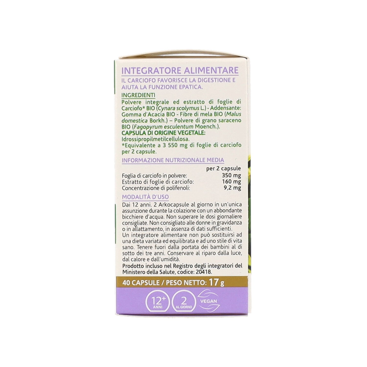 ARKOCPS CARCIOFO BIO 40 CPS