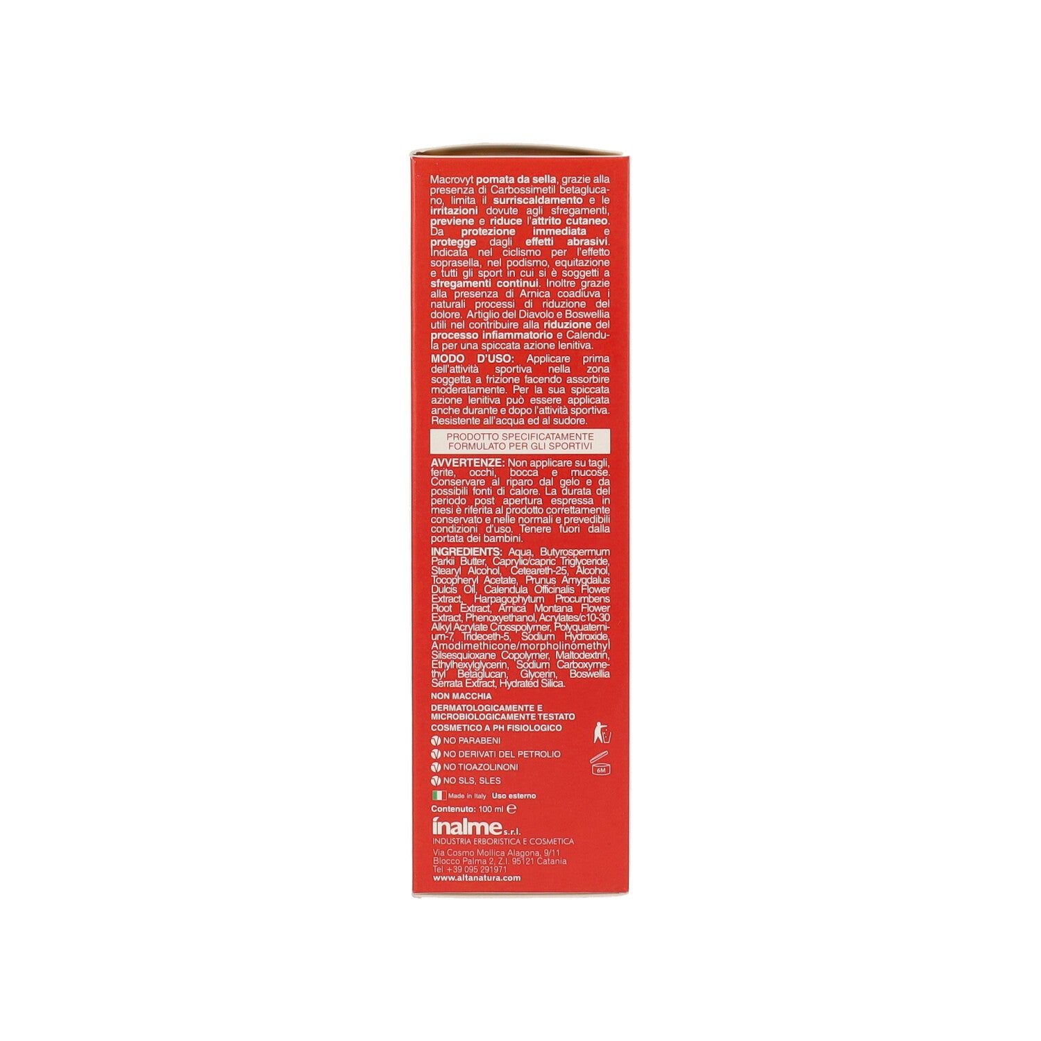 MACROVYT SPORT POMATA DA SELLA 100 ML