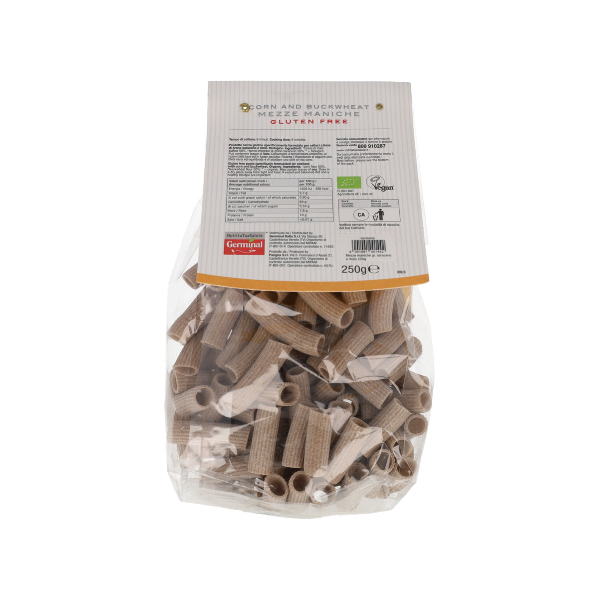 GERMINAL MEZZE MANICHE GRANO SARACENO MAIS 250G