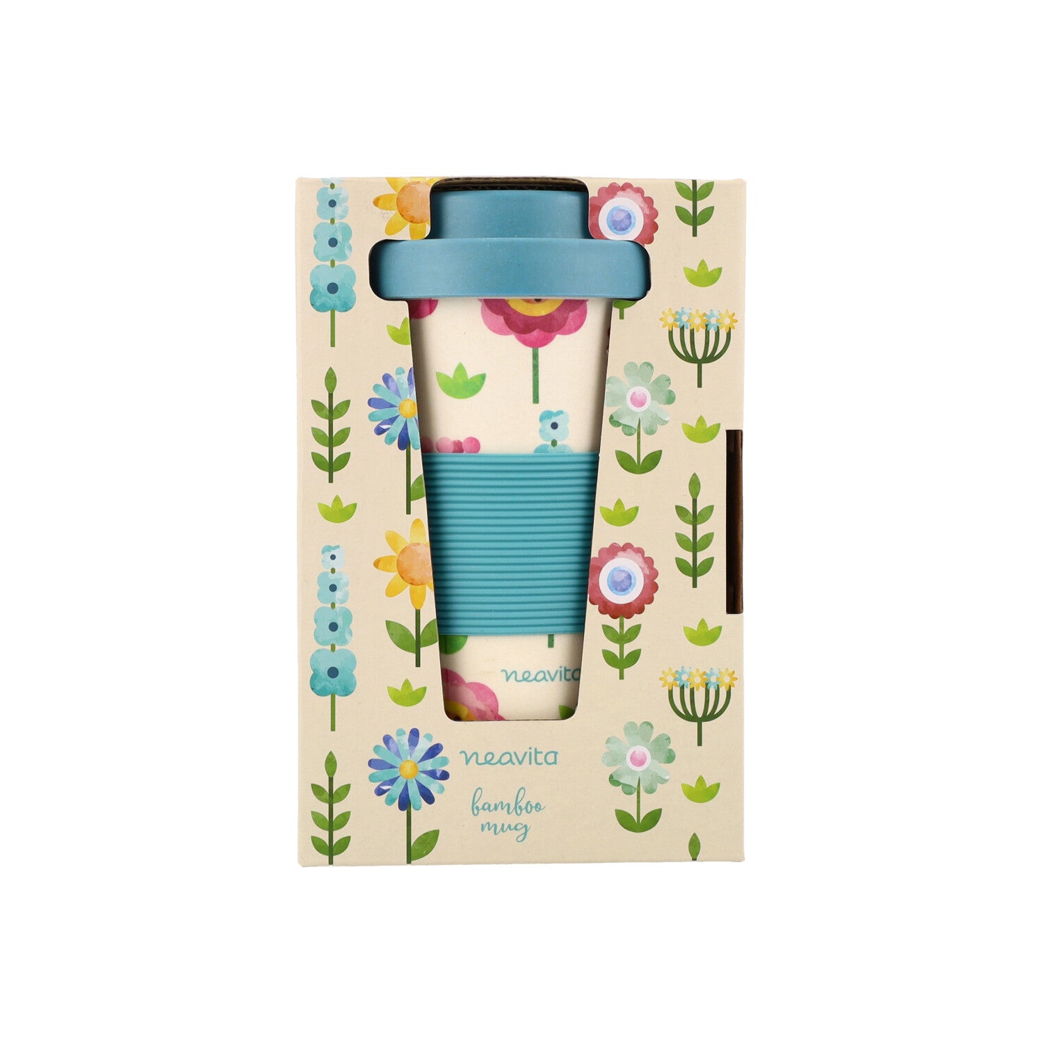 NEAVITA BAMBOO MUG WATERCOLOR FIORI