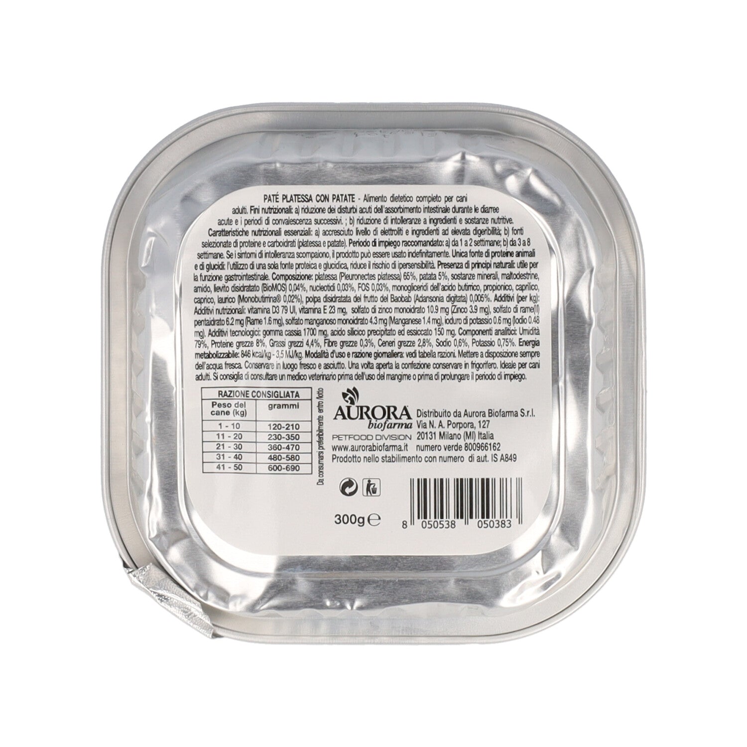 NUCROINTESTINAL PLATESSA E PATATET 300GR