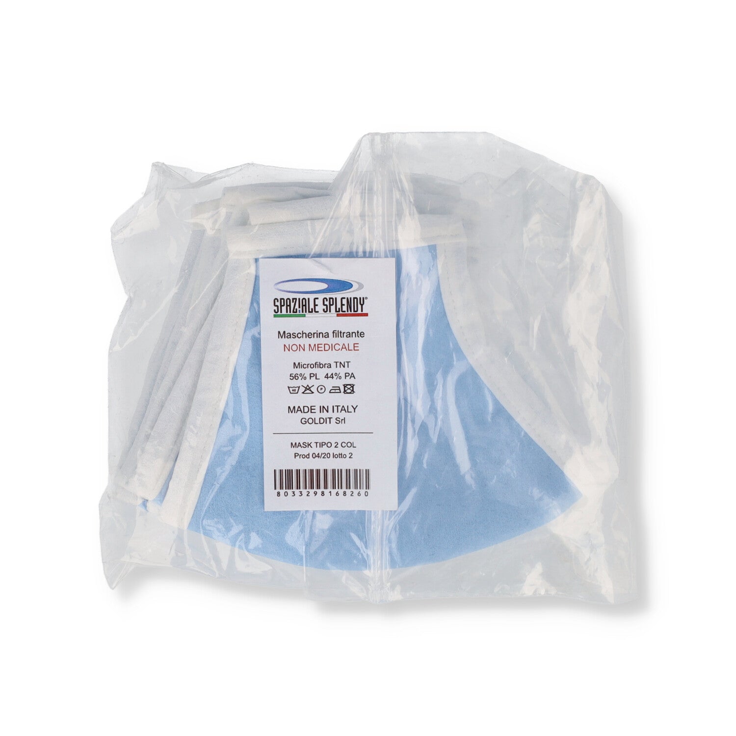 MASCHERINA LAVABILE BAMBINI AZZURRO 5 PEZZI GOLDIT