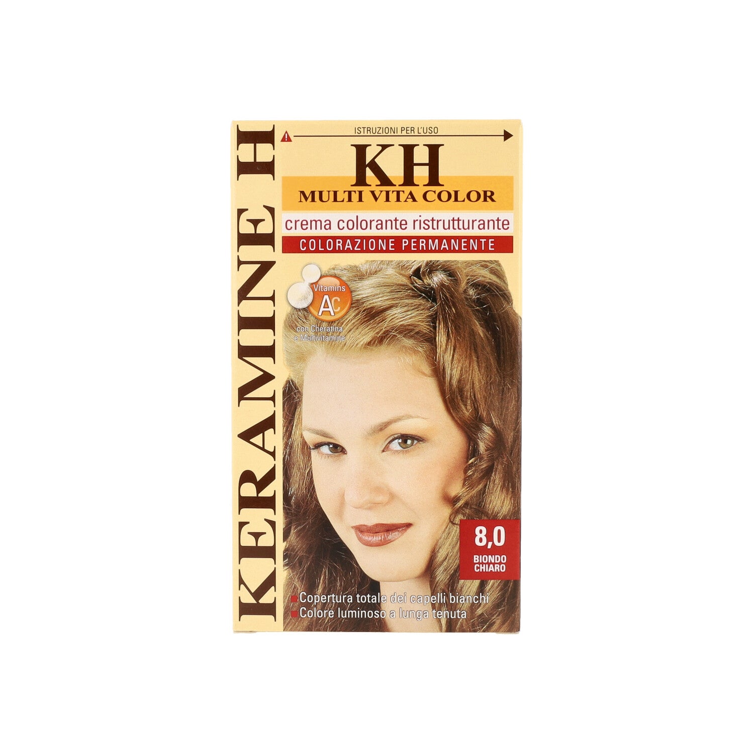KERAMINE H CREMA COLOR 8.0 BIONDO CHIARO