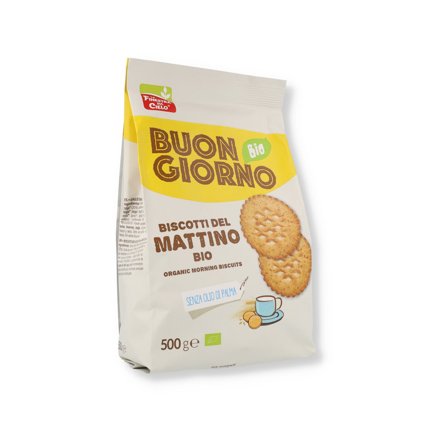 BISCOTTI MATTINO CON FRUMENTO 500G BUONGIORNOBIO