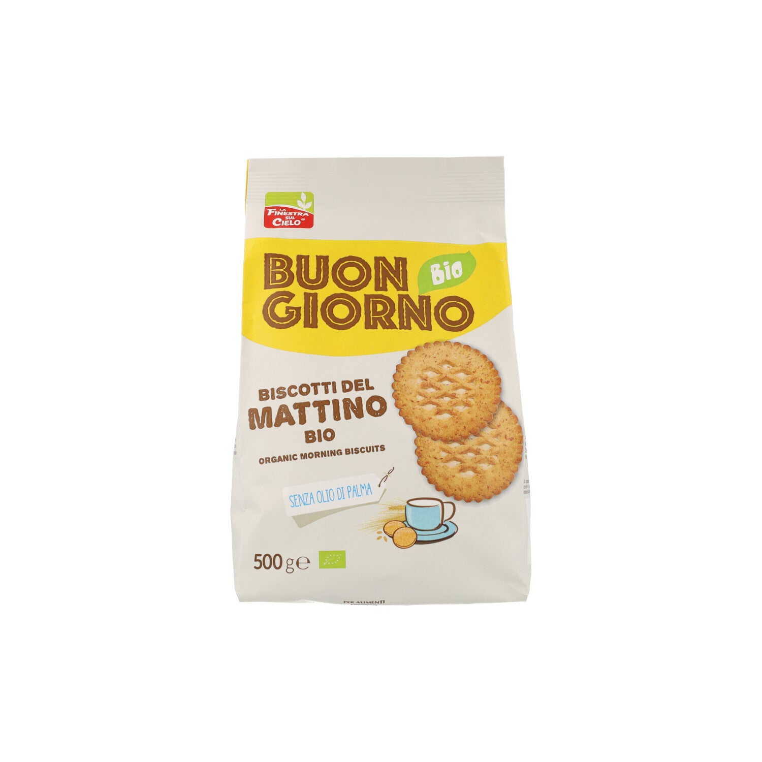 BISCOTTI MATTINO CON FRUMENTO 500G BUONGIORNOBIO