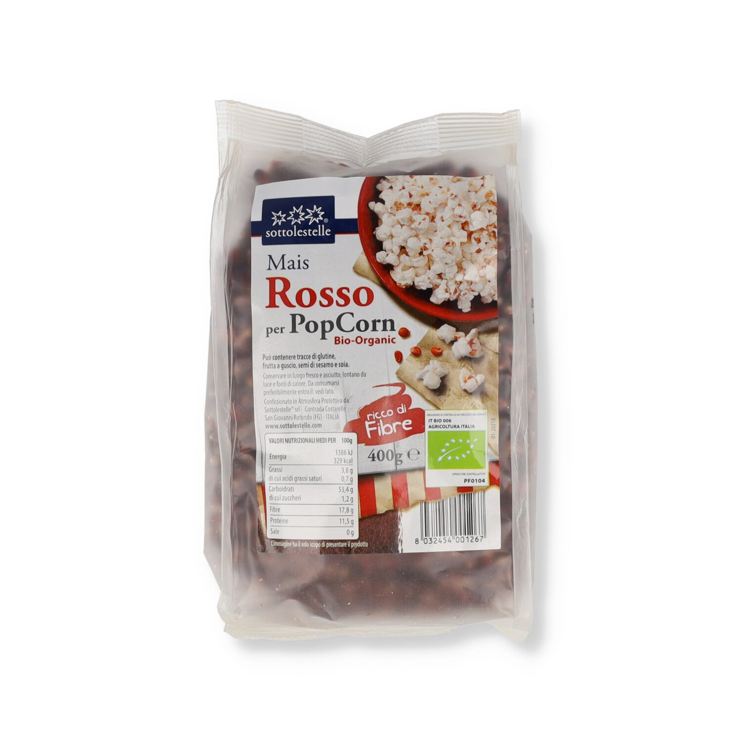 MAIS ROSSO POP CORN 400G