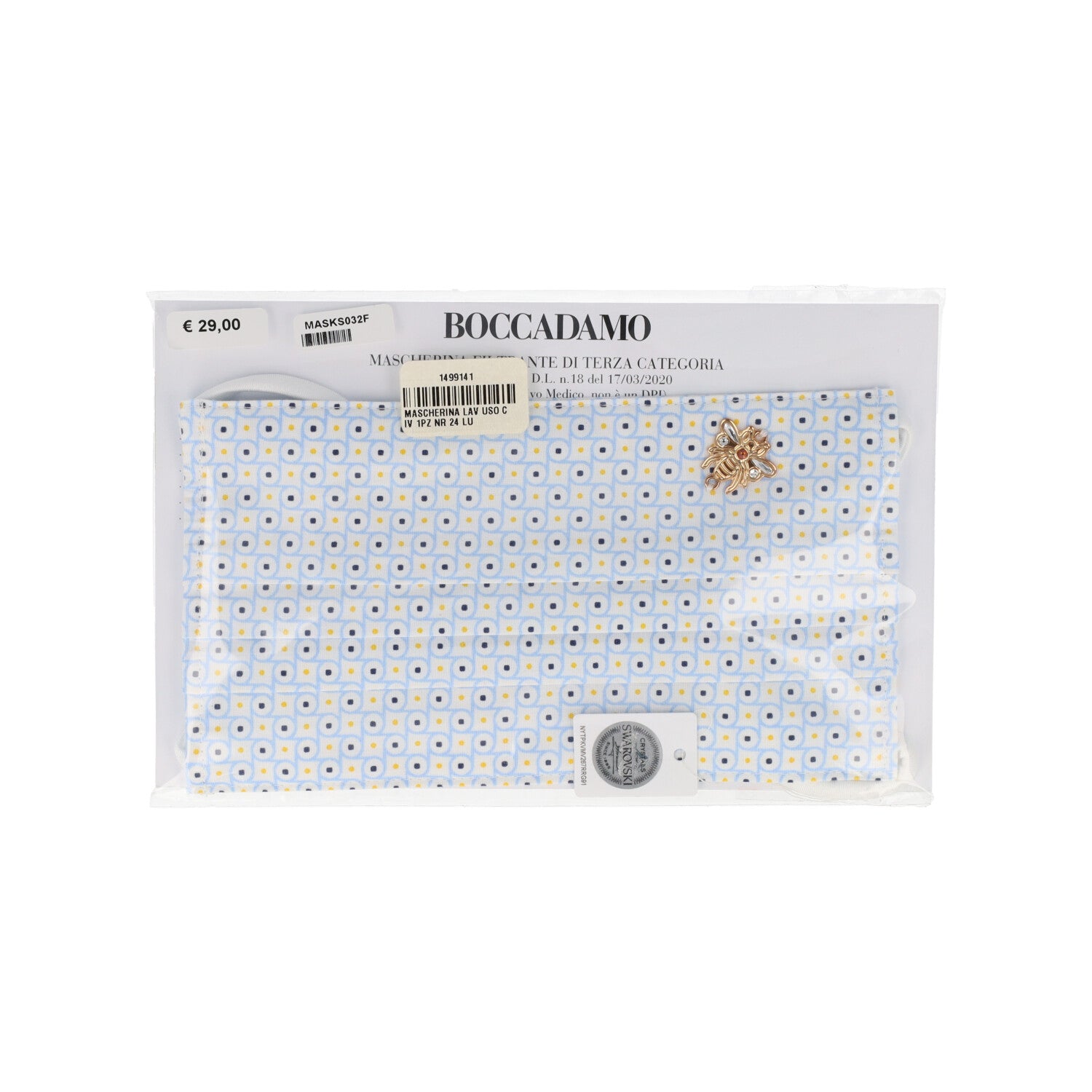 MASCHERINA LAV USO CIV 1PZ MASKS032F LUXURY BOCCADAMO