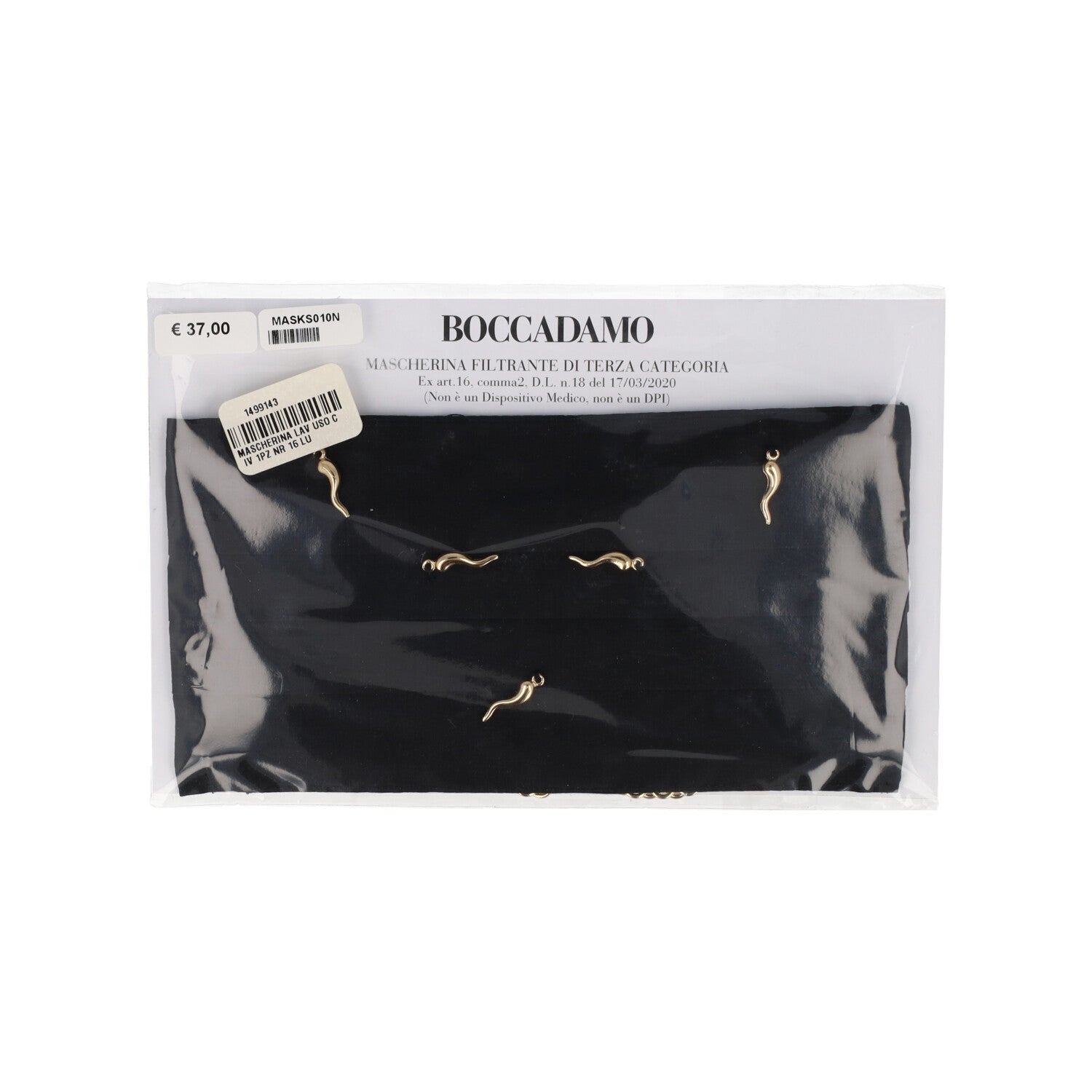 MASCHERINA LAV USO CIV 1PZ MASKS010N LUXURY BOCCADAMO