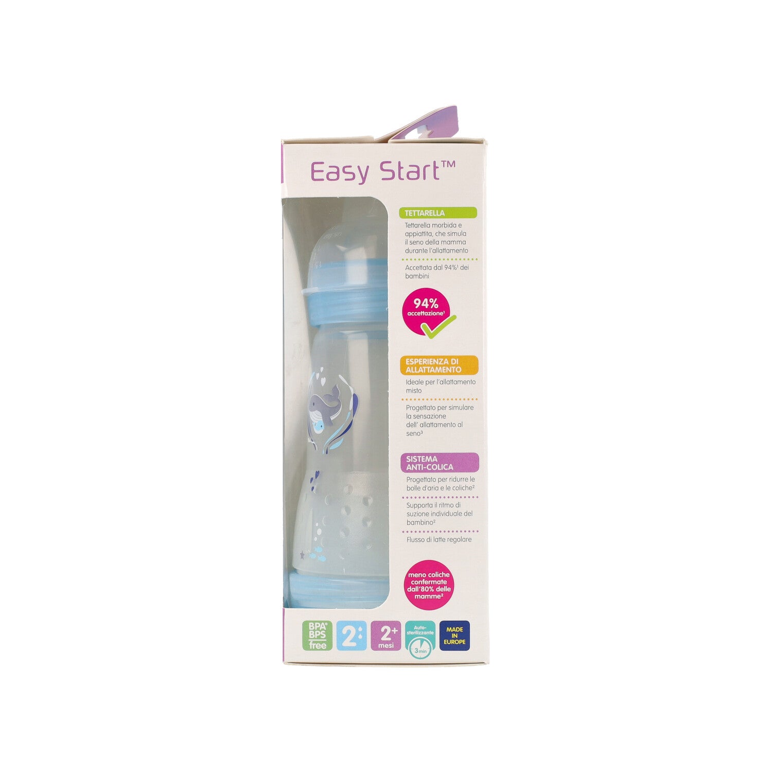 MAM EASY START BIBERON MASCHIO 260ML