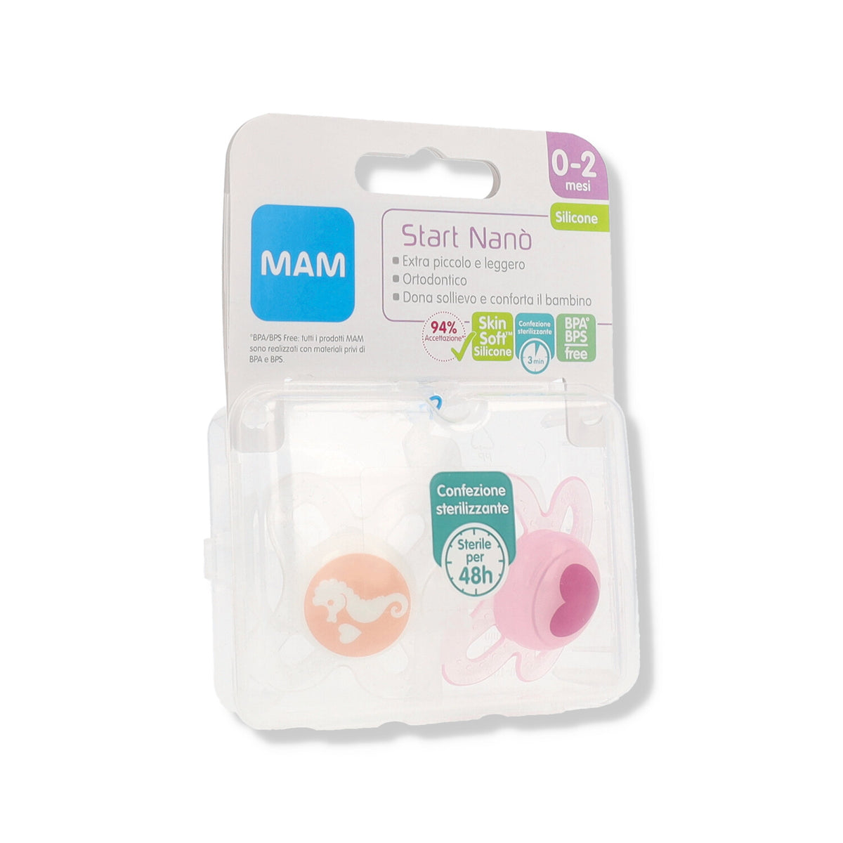 MAM START NANO SUCCHIETTO 0-2 MESI SILICONE FEMMINA