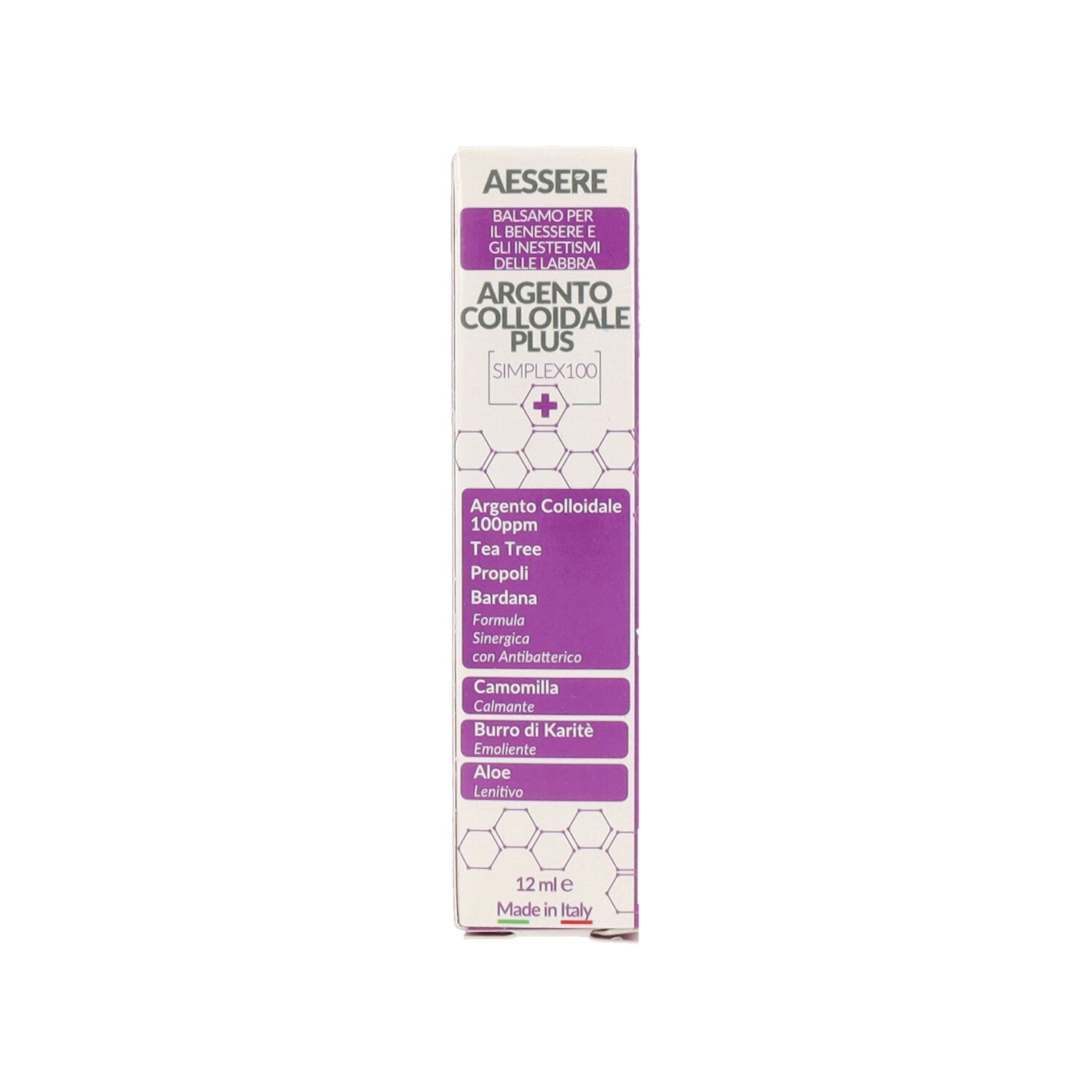 AESSERE ARGENTO COLLOIDALE PLUS BALSAMO LABBRA SIMPLEX 100PPM 12ML