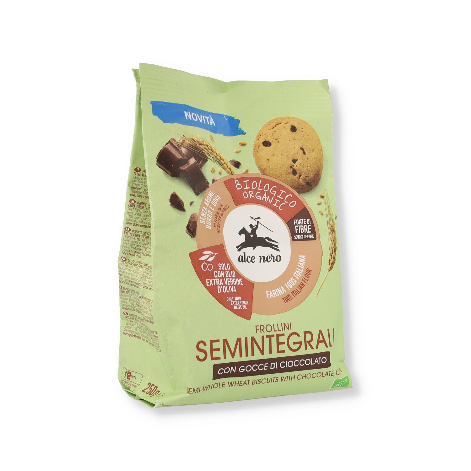 FROLLINI SEMINTEGRALI CON GOCCE CIOCCOLATO 250G