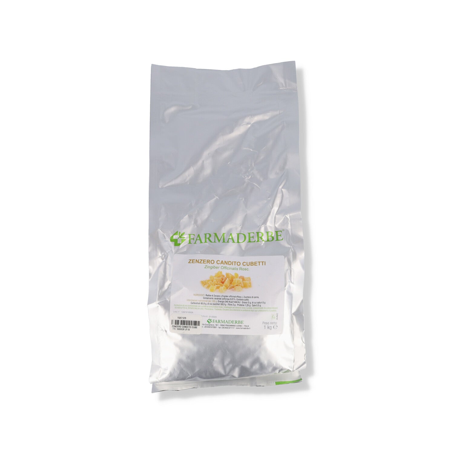 ZENZERO CANDITO CUBETTI 1 KG