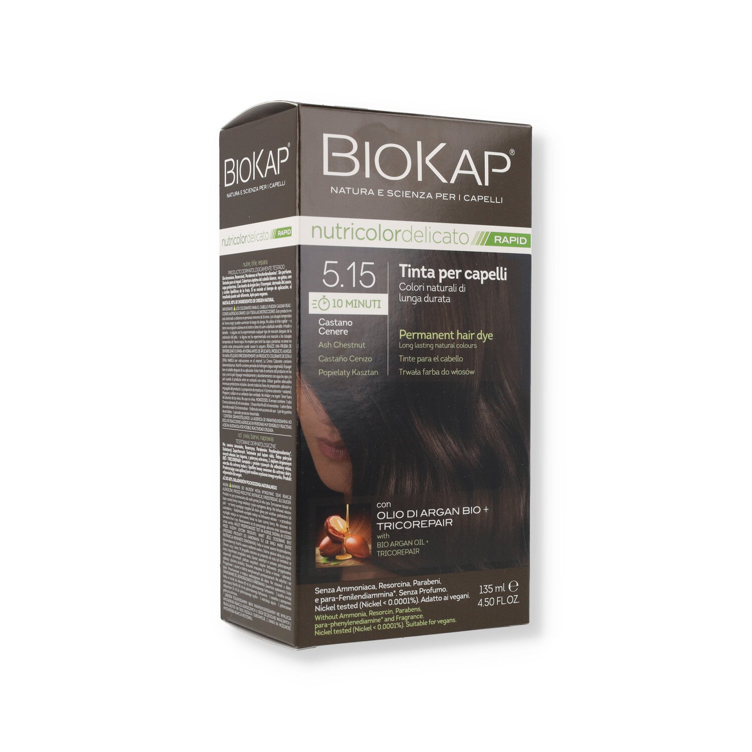 BIOKAP NUTRICOLOR DELICATO RAPID 5,15 CASTANO CENERE