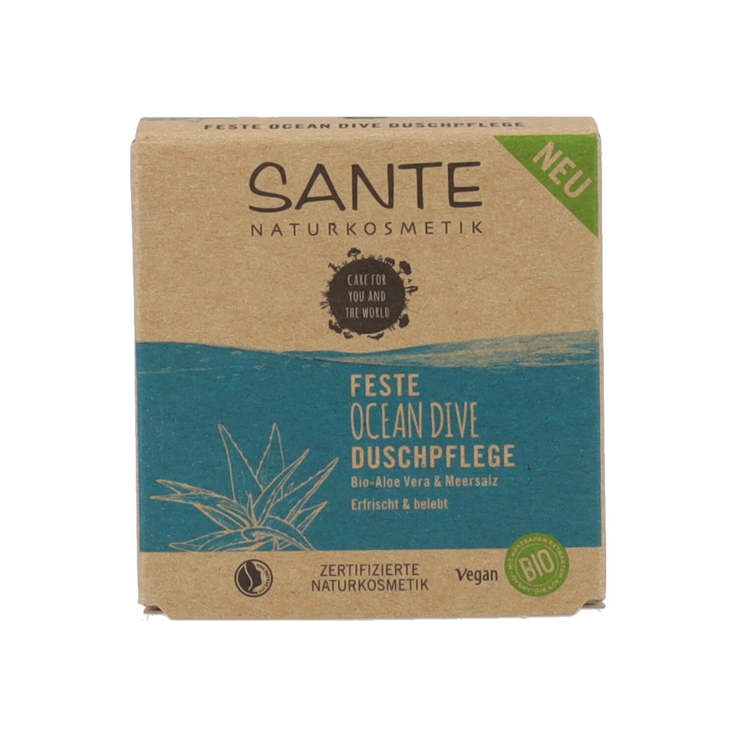 SANTE SAPONE SOLIDO DOCCIA ALL’ALOE BIO E SALE MARINO