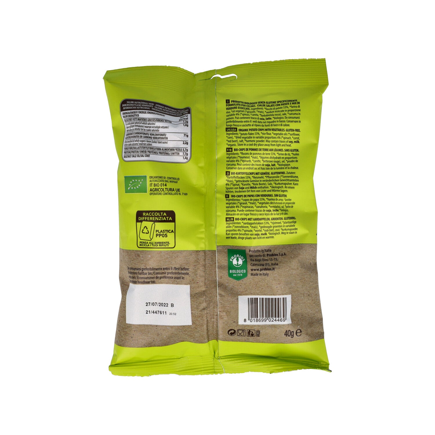 PROBIOS VEGGIE CHIPS 40 G