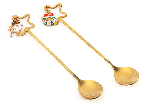 CUCCHIAINI NATALE SET 2 PEZZI NEAVITA