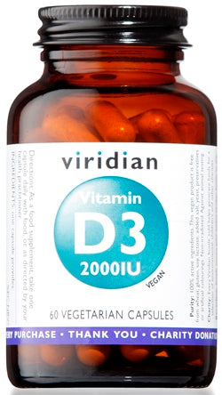 VIRIDIAN VITAMIN D3 2000IU 60 CAPSULE