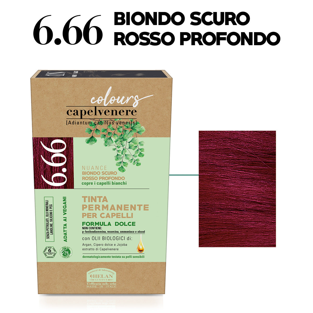 CAPELVENERE TINTA CAPELLI 6.66 BIONDO SCURO ROSSO PROFONDO